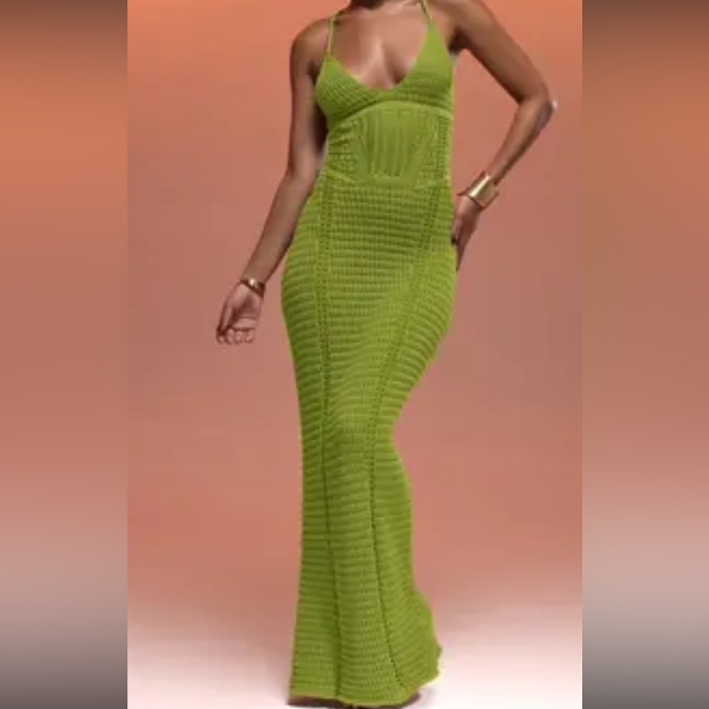 Green Ribbed Sleeveless Bodycon Dress